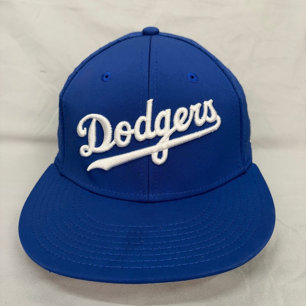 The Game Pro Dodgers Hat MLB Mens Size S Blue Fitted Perforated Cap GP521